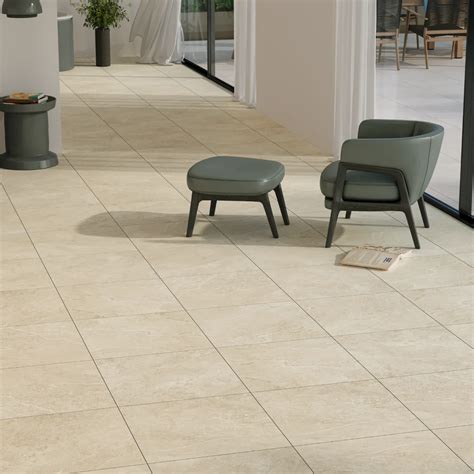 Just Cream Stone Effect Rectified Matt Porcelain Tile | Ionic Stone