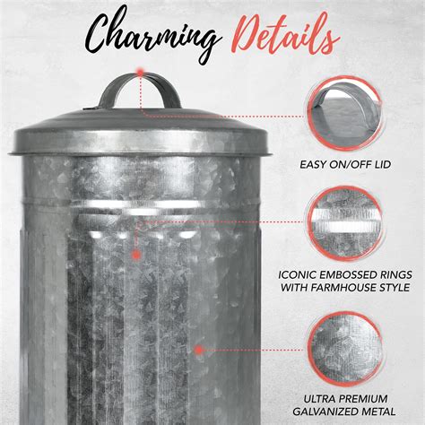 Buy Autumn Alley Galvanized Toilet Paper Reserve Holder Canister with ...