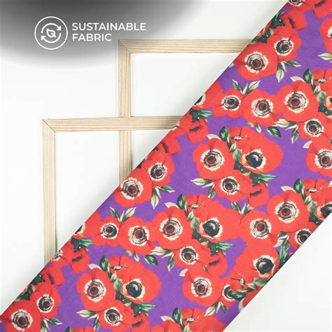 Lovely Rose Floral Digital Print Pure Cotton Mulmul Fabric – Fabcurate