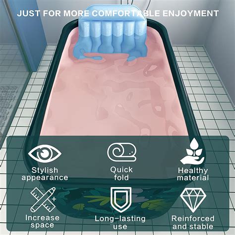 Buy ONEBOOK Portable Bathtub, Folding Bath Tub for Adults, Movable ...