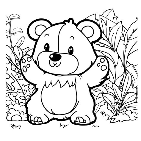 Bear Coloring Pages Cute