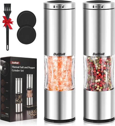 Amazon.com: Sangcon Salt and Pepper Grinder Set Manual Mills ...