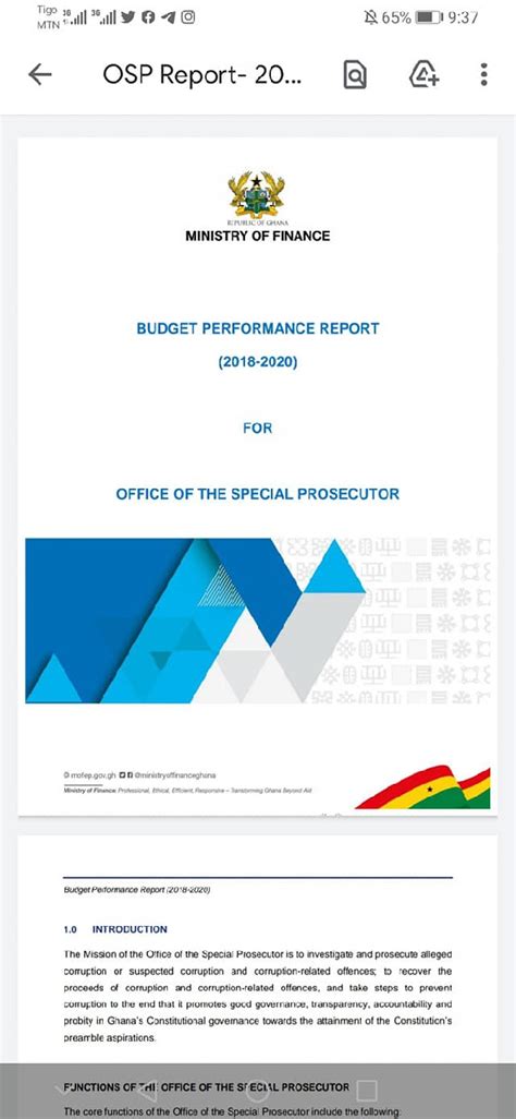 Release of funds to OSP was difficult because it was not on GIFMIS ...