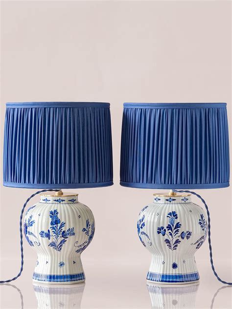 Royal Delft Blue Table Lamps (1964 and 1978) with New Cobalt Blue ...