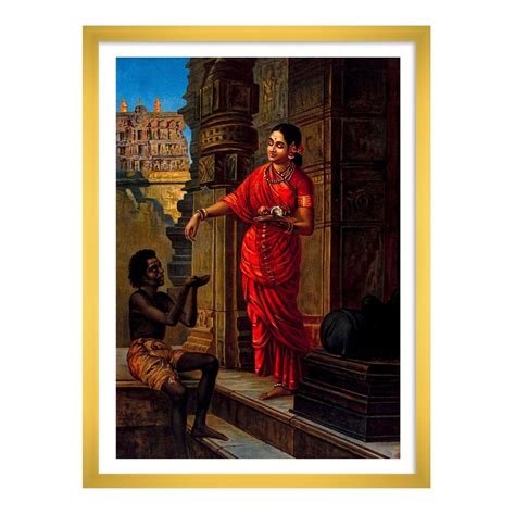 A woman giving alms to a beggar outside a temple to Lord Shiva – The Atrang