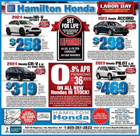 Honda Service Coupons, Car Parts Coupons | Honda Sales Specials Near Trenton, NJ | Hamilton Honda
