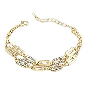 Buy Habors Gold Rhinestones Studded Maire Bracelet at Amazon.in