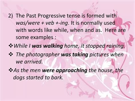 Progressive tenses presentation | PPTX