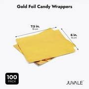 Buy 100 Pieces Gold Foil Chocolate Wrapper for DIY Caramels, Sweets, 6 ...