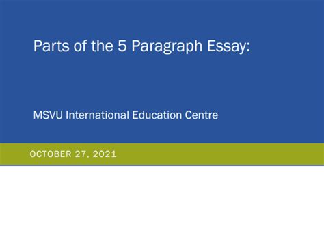 Image result for 5 Paragraph Essay Example