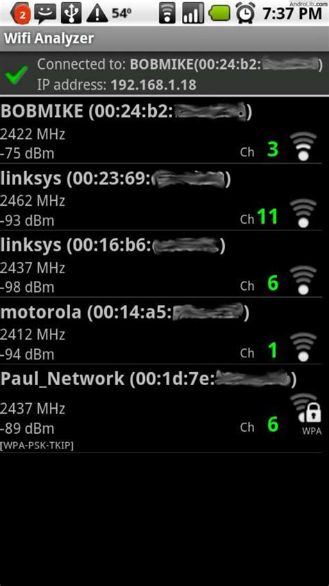Image result for Android-App WiFi Analyzer