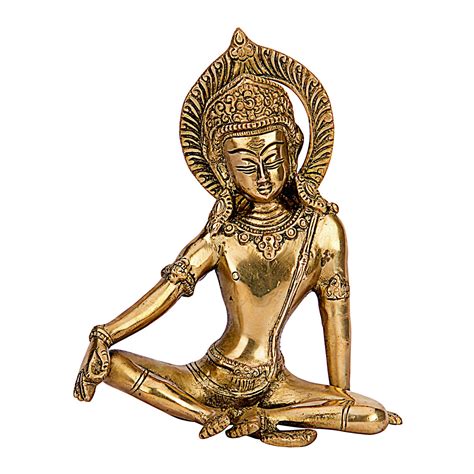 Buy Kartique Brass Indra Dev Idol for Vastu Home Decor in Gold Color ...