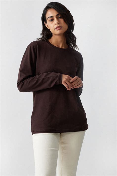 The Pima French Terry Sweatshirt for Women Walnut Brown