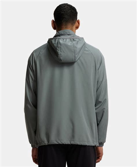 Buy Microfiber Water Resistant Convertible Hoodie Jacket - Quiet Shade ...