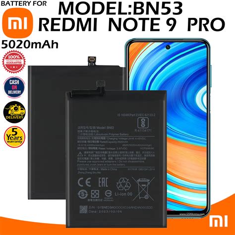 Image result for Redmi Note 9 Pro Max Battery Model Number