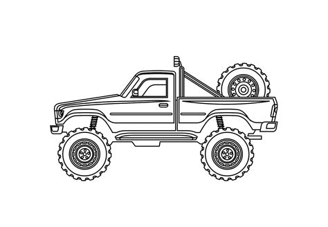 26 Children's Monster Truck Coloring Pages! - Etsy