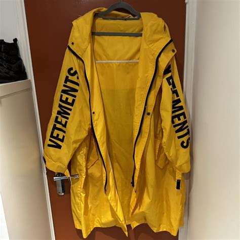 IPCT studios vetements style polizei yellow rain mac... - Depop