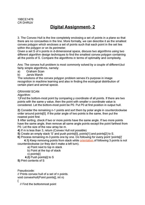 19bce1845-DSA-DA2 - hai - 19BCE CR DHRUV Digital Assignment- 2 The ...