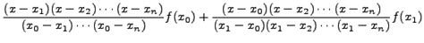 Lagrange's Interpolation formula