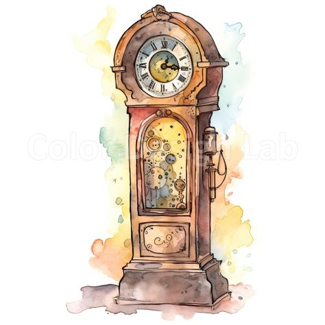 Grandfather Clock Printable Clipart High-resolution PNG Set - Etsy
