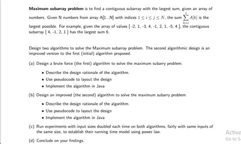 Largest Sum of Contiguous Subarray Divide and Conquer 的图像结果