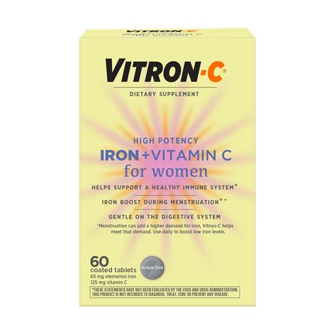 Amazon.com: Vitron-C High Potency Iron Supplement, Immune Support ...
