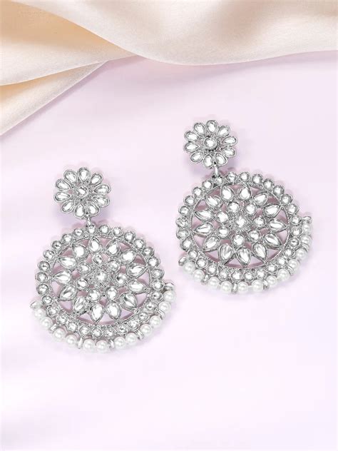 Lustrous Loops Pearl Chandbali | Ethnic Festive Earrings | Peora