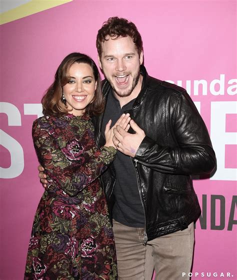 Aubrey Plaza E Chris Pratt Cast Member Aubrey Plaza And Actor Chris