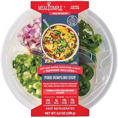 Meal Simple by H-E-B Pork Dumpling Mix-In Soup - Shop Soup at H-E-B