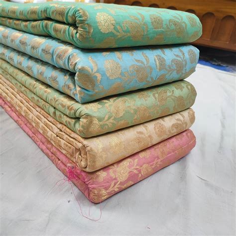 Pure Banarasi Musrize Silk Fabric Unstiched Dress Material – Mohsin ...