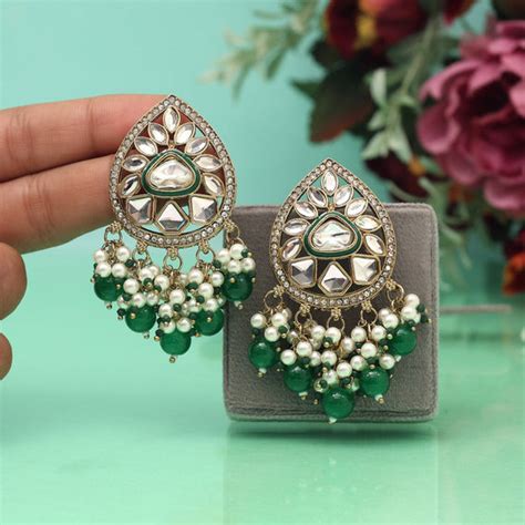 Kundan Earrings | Buy Artificial Kundan Earrings On Wholesale