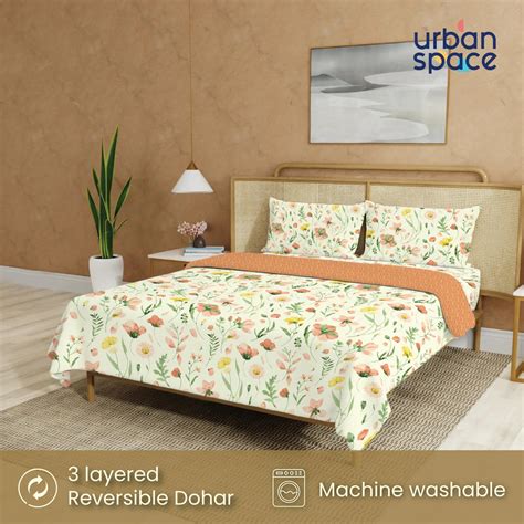 6 Pc Cotton Bedding Set in Gift Box, Meadows Buttercream