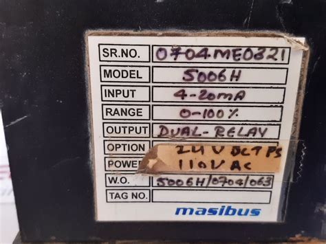 Masibus 5006H Digital Indicator 0-100% – Aeliya Marine Tech