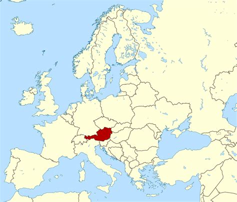 Detailed location map of Austria. Austria detailed location map | Vidiani.com | Maps of all ...