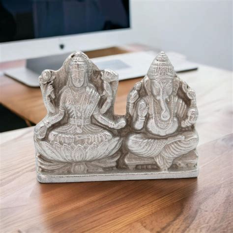 Buy Dharmsaar Pure Parad Laxmi Ganesh Murti Together Combined, Small ...