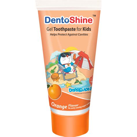 Buy Dentoshine Gel Toothpaste Orange Flavor (doraemon) For Kids Online