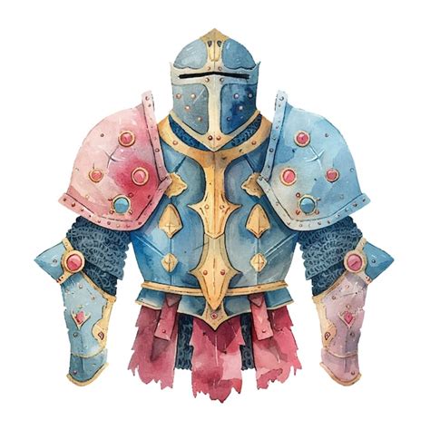 War armour vector illustration in watercolor style | Premium AI ...