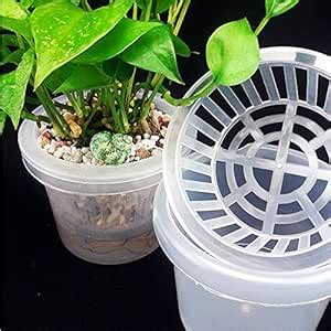 Generic Plastic Hydroponic Planting Mesh Net Pot Basket Plant Grow Cup ...
