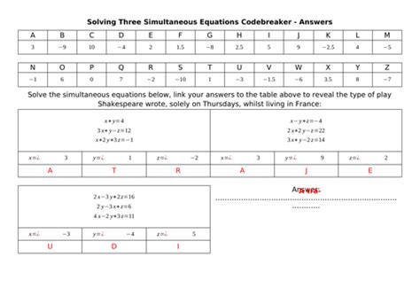 Image result for Solving Three Simultaneous Equations