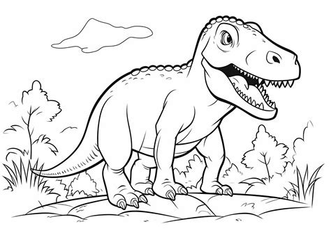 Tyrannosaurus Rex Colouring Pages