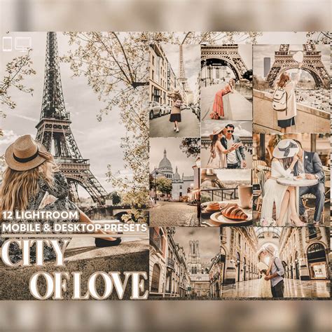 12 City Of Love Lightroom Presets, Paris Warm Mobile Preset, Romantic ...