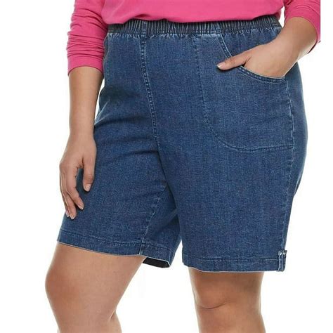 Jack David Women's Plus Size Stretchy Pull On Dark Blue Denim Jean ...