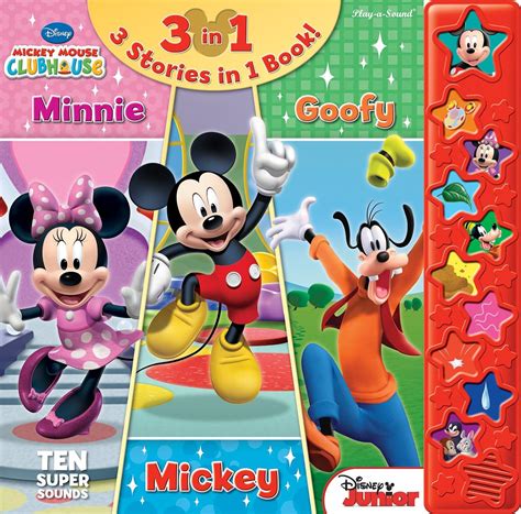 Mickey Mouse Clubhouse: Mickey, Minnie & Goofy: 3 Stories in 1 Book ...