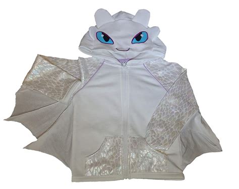 Girls' How to Train Your Dragon Light Fury Costume Hoodie - Ivory (M 7/ ...