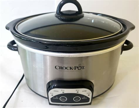 Crock-pot Smart-pot 4 Quart Programmable Digital Slow Cooker Silver ...