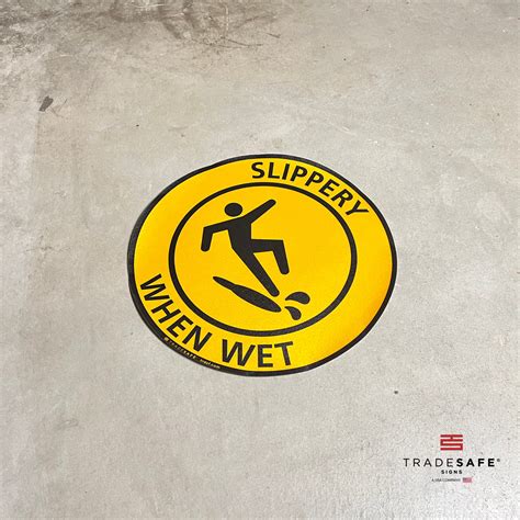 Slippery When Wet Signs - Anti-Slip Floor Sticker | TRADESAFE