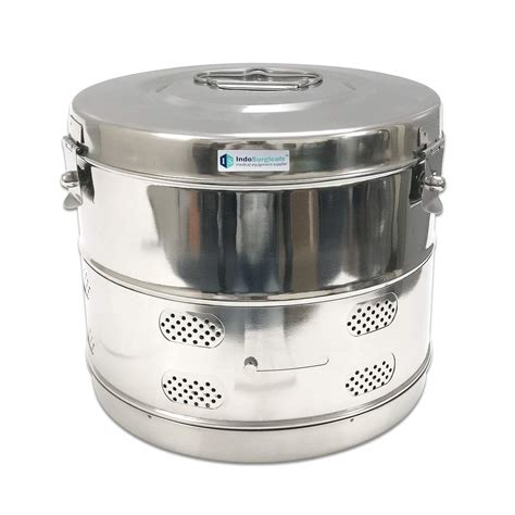 IS IndoSurgicals Stainless Steel Dressing Drum, Super Deluxe Quality ...