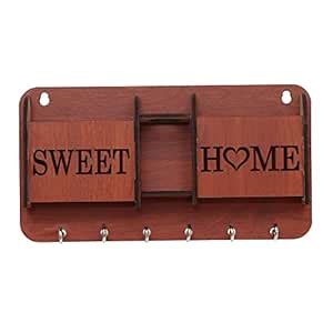 INSIGNIA WORLD keyholder Wooden Sweet Home Decorative Wood Key Hanger ...