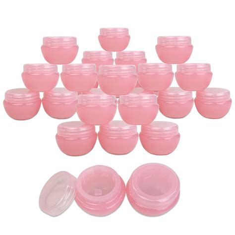 24 Pieces, Pink: Beauticom 10G/10ML Frosted Container Jars with Inner ...
