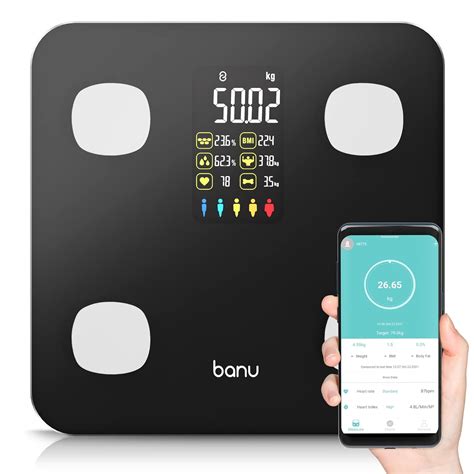 Buy BANU Digital Body Scales for Weight, Fat, Quick Visible 8 Body ...